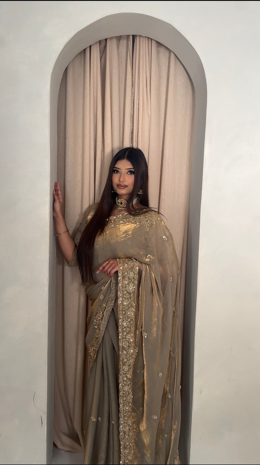 Premium Janan silk handwork saree