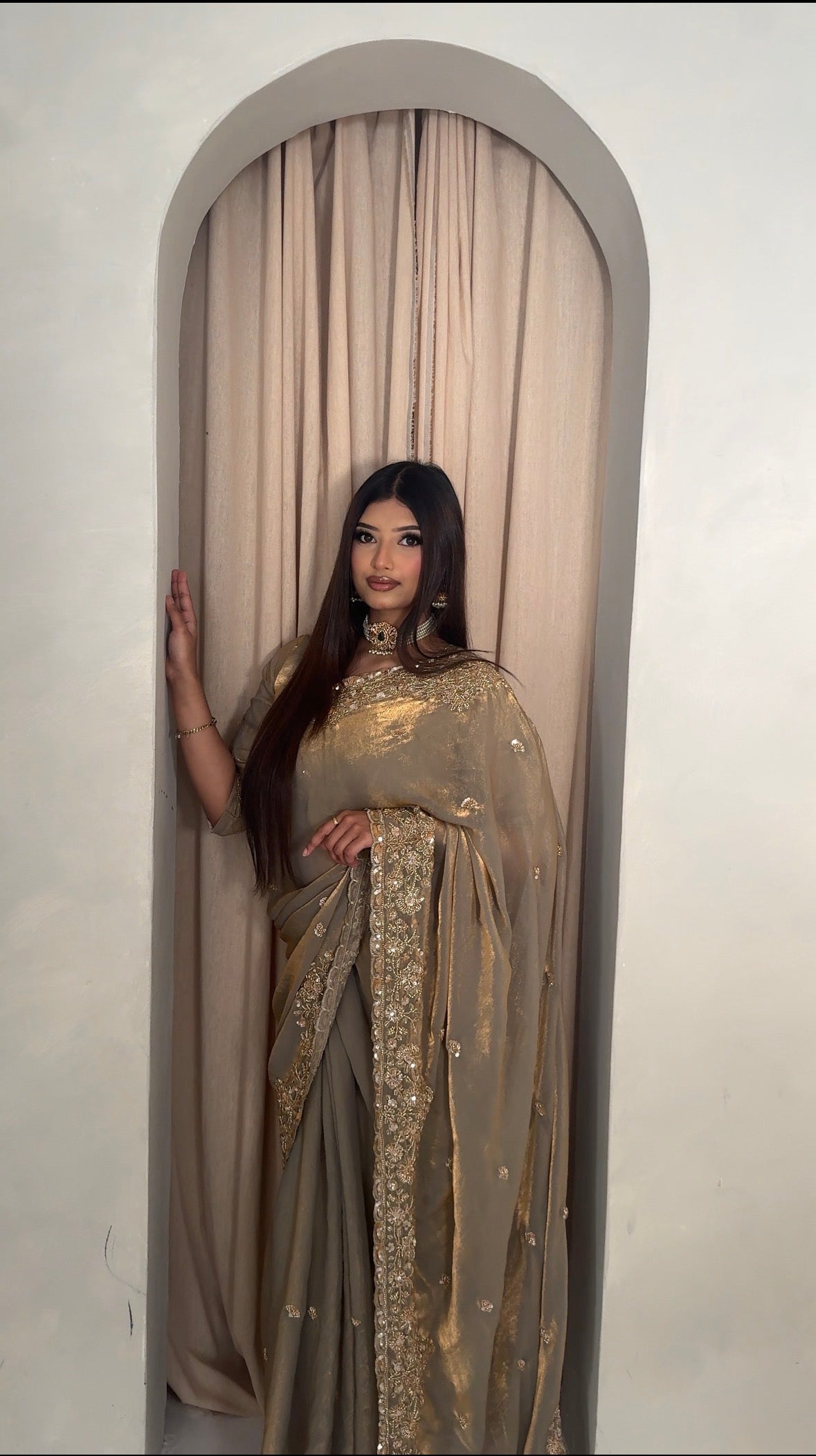 Premium Janan silk handwork saree