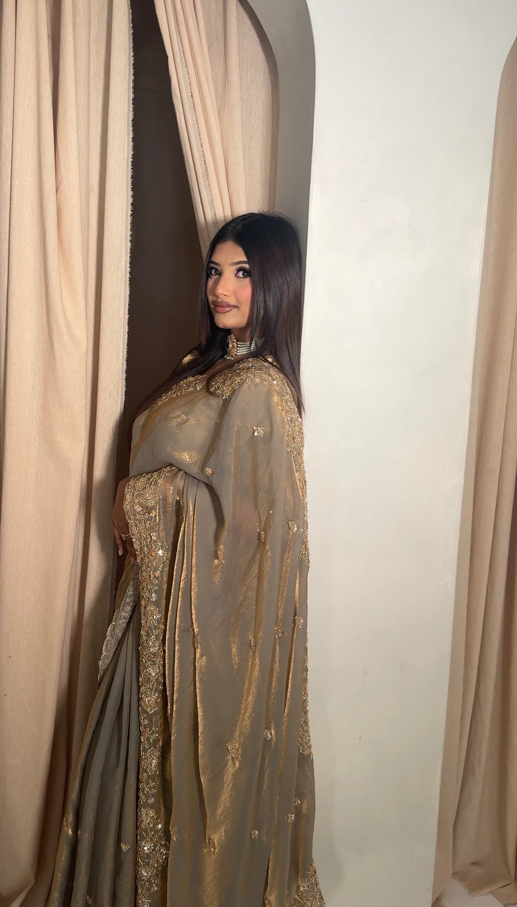 Premium Janan silk handwork saree