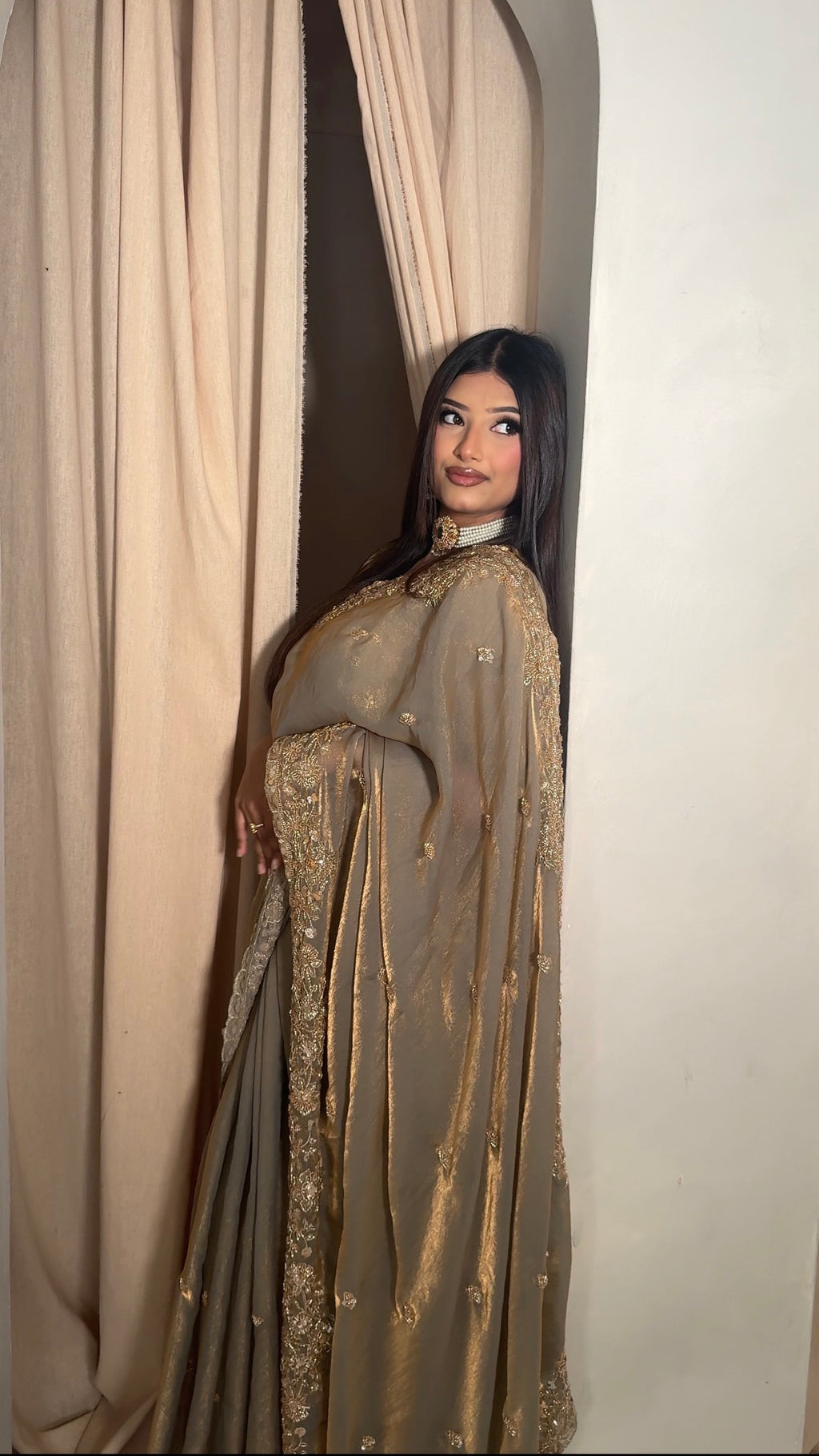 Premium Janan silk handwork saree