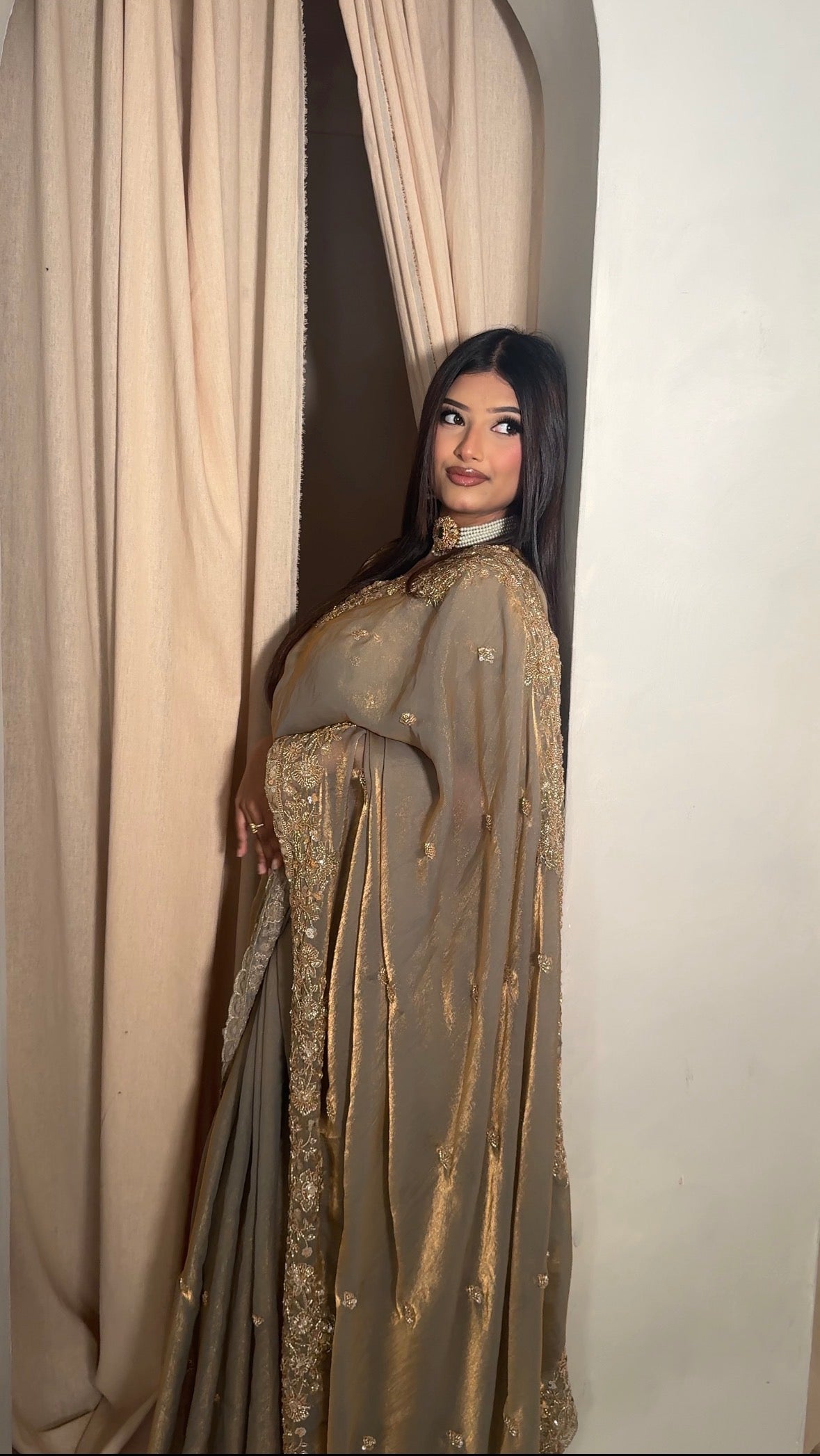 Premium Janan silk handwork saree