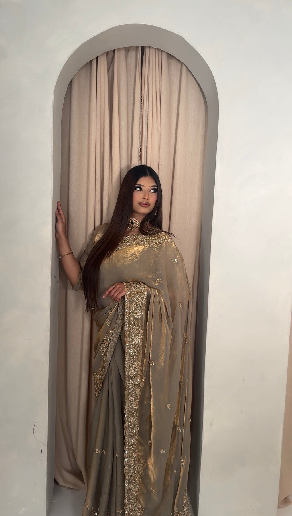 Premium Janan silk handwork saree