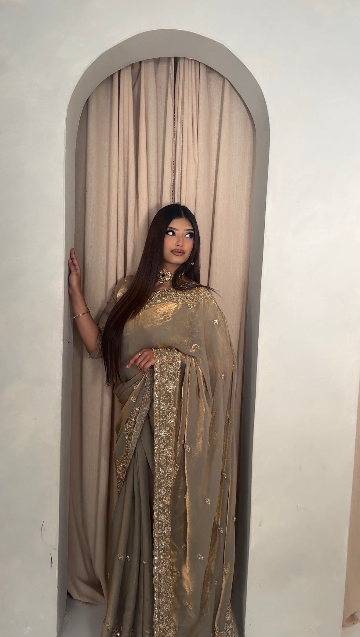 Premium Janan silk handwork saree