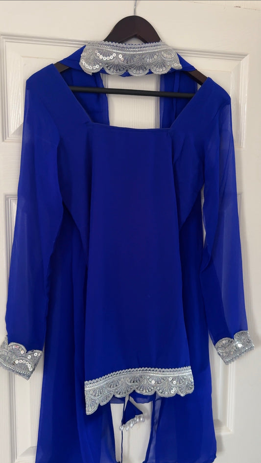 Anjali (blue- silver)